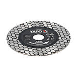 Диск відрізний алмазний по фарфору і граніту Ø= 125/22.2x 1.8 мм сухий різ Yato YT-59980, фото 3