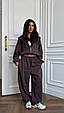 Жіночий костюм з двонитки Модель: 1482-098 Колір: чорний, меланж, шоколад, фото 3
