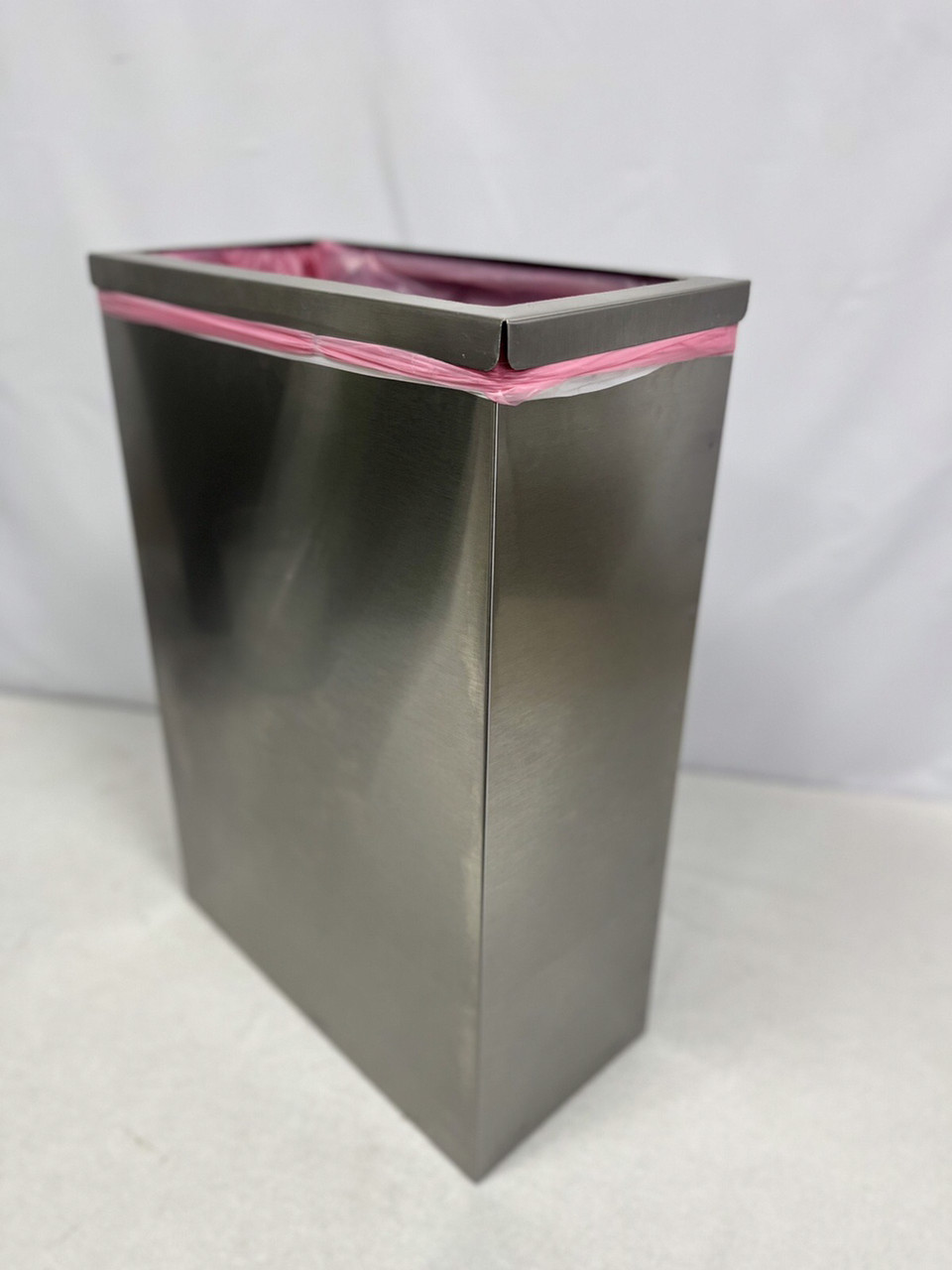 Урна для сміття з кришкою (нержавіюча сталь), фото 1