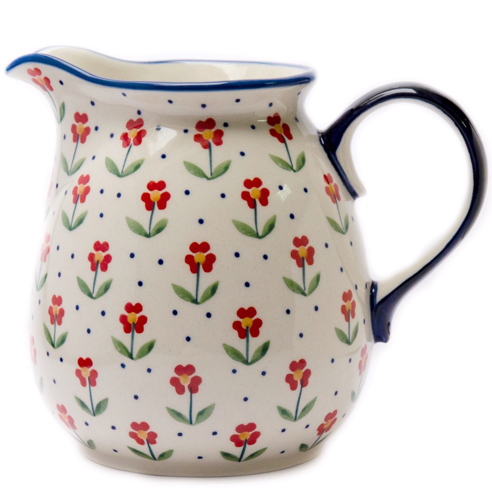 Глечик керамічний 1,6 л Red Flowers