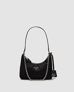 💎 Prada Re-Edition 2005 Re-Nylon and Saffiano Mini Black 22 х 11 х 5 см