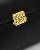 💎 Miu Miu Black Leather Shoulder Bag Black, фото 2