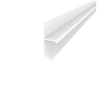 Плінтус алюмінієвий прихованого монтажу з тіньовим швом 15.7×38.8×2500 мм, білий матовий