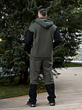 Чоловічий теплий костюм "Куртка з овчиною + штани тринитка на флісі", фото 5