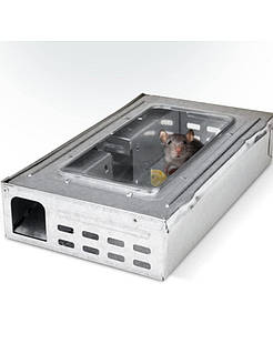 Живоловка для мишей і щурів, гуманна пастка з подвійною засувкою, металева 26×16×4,5 см John Green