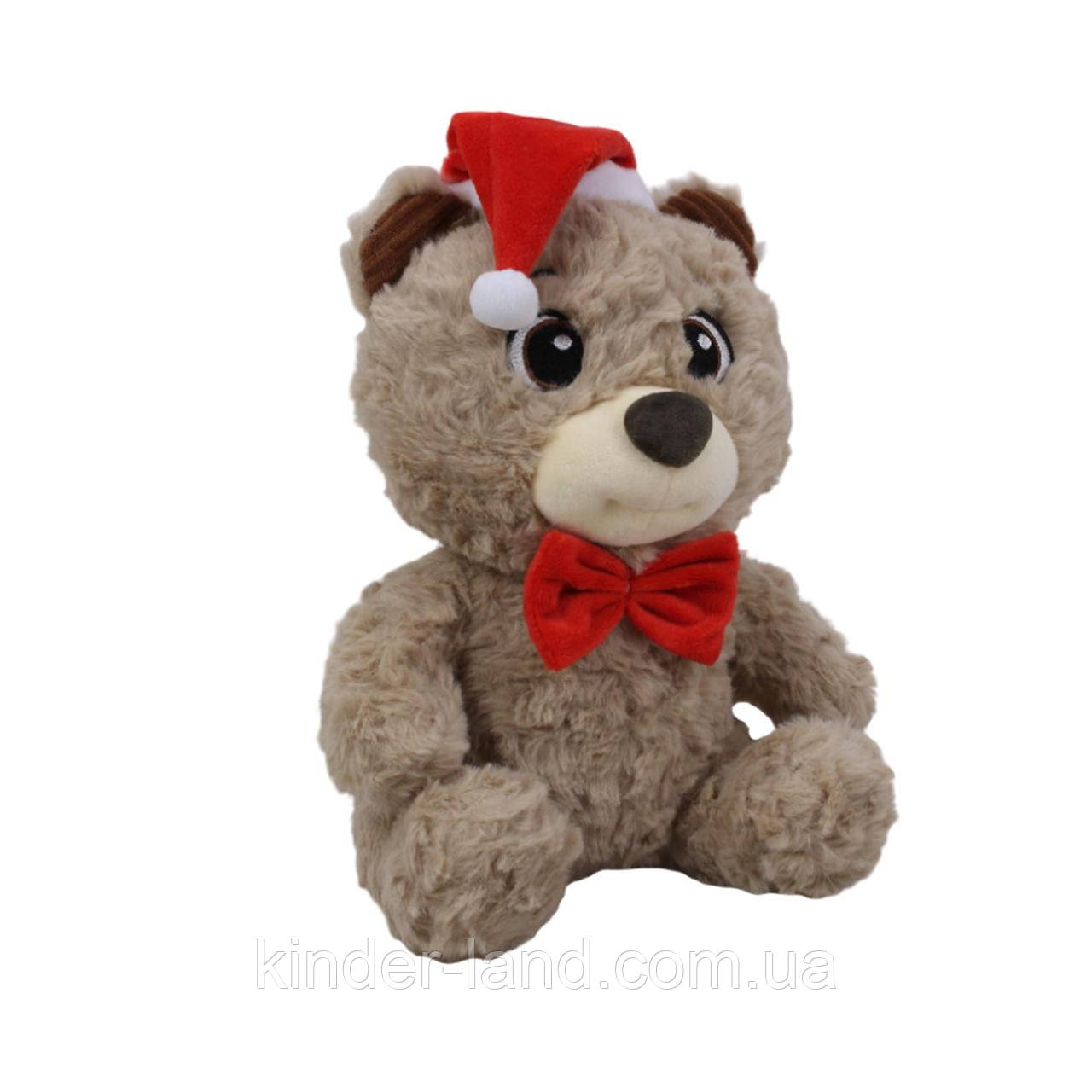 М'яка іграшка Ведмедик новорічний, 24 см.