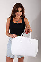 Сумка шопер з натуральної шкіри 65 BagTur Колір Білий 01650202