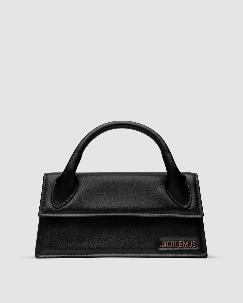 💎 Jacquemus Le Chiquito Long Black Leather Top 22 х 11 х 6 см, фото 1