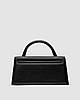 💎 Jacquemus Le Chiquito Long Black Leather Top 22 х 11 х 6 см, фото 2