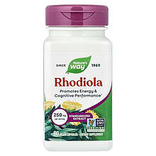 Родіола рожева, Rhodiola, Nature's Way, 250 мг, 60 веганських капсул