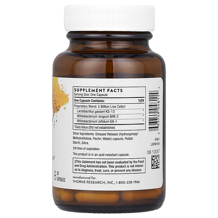 Пробіотики, FloraMend, Prime Probiotic, Thorne, 30 капсул, фото 2