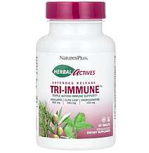 Трав'яний комплекс для імунітету, Tri-Immune, Nature's Plus, Herbal Actives, 60 таблеток тривалого вивільнення
