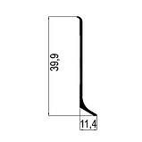 Плінтус  Алюмінієвий 40мм накладний колір Чорний, фото 2