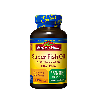 Otsuka Pharm Super Fish Oil, DHA+EPA, Омега-3, риб'ячий жир, 90 капсул на 90 днів прийому