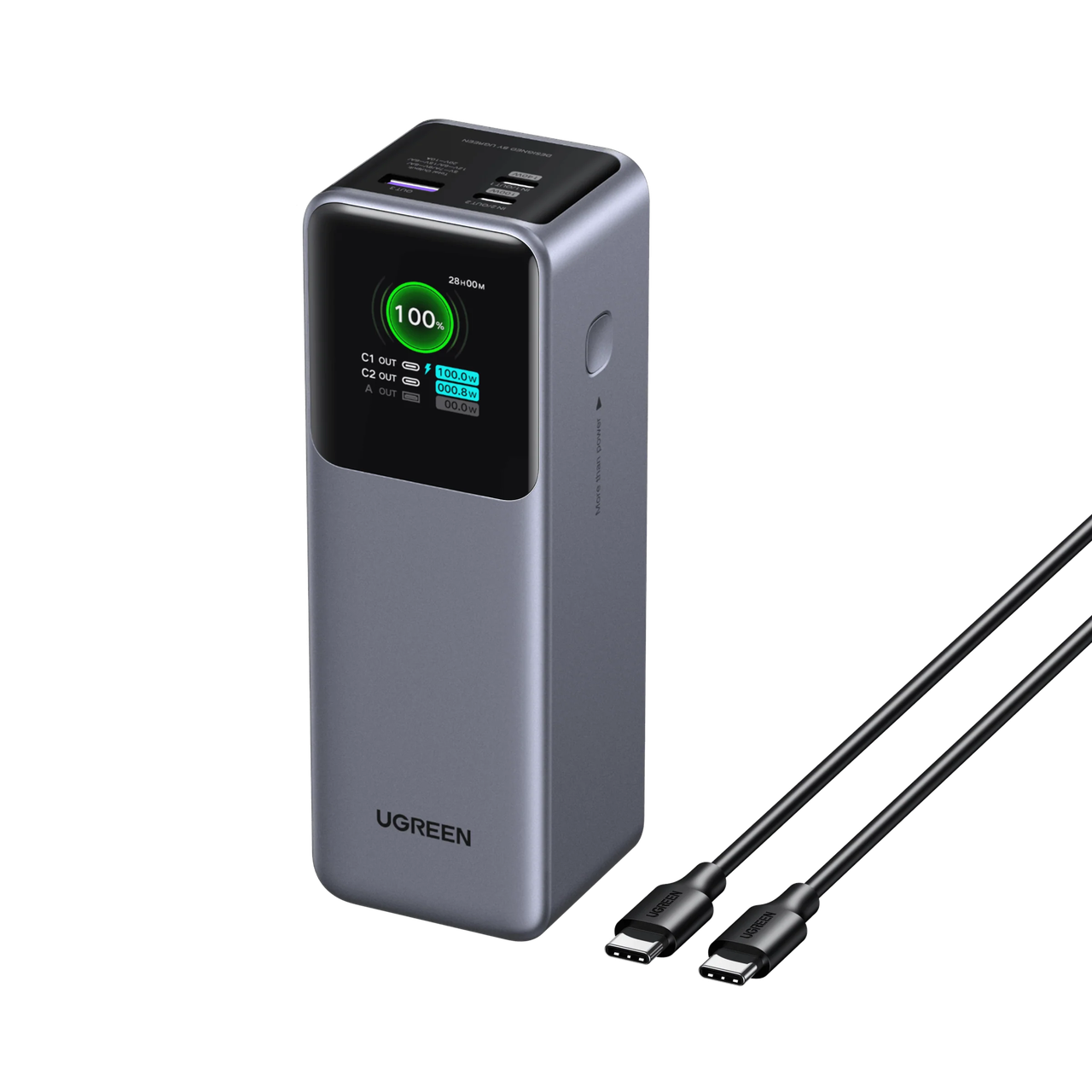 Зовнішній портативний акумулятор UGREEN Nexode PB722 200W Power Bank 25000mAh