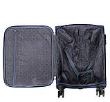 Валіза тканинна MADISSON 35703 мала синя 4 колеса, фото 8