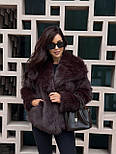 Коротка зимова шуба жіноча з еко хутра Автоледі— стиль і тепло без компромісів, фото 2