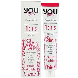 Стійка фарба для волосся YOU LOOK Professional Hair Colouring Cream With Fruit Acids 100 мл