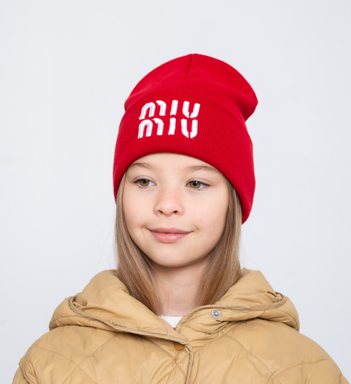 Шапка "Домік" Miu Miu червоний