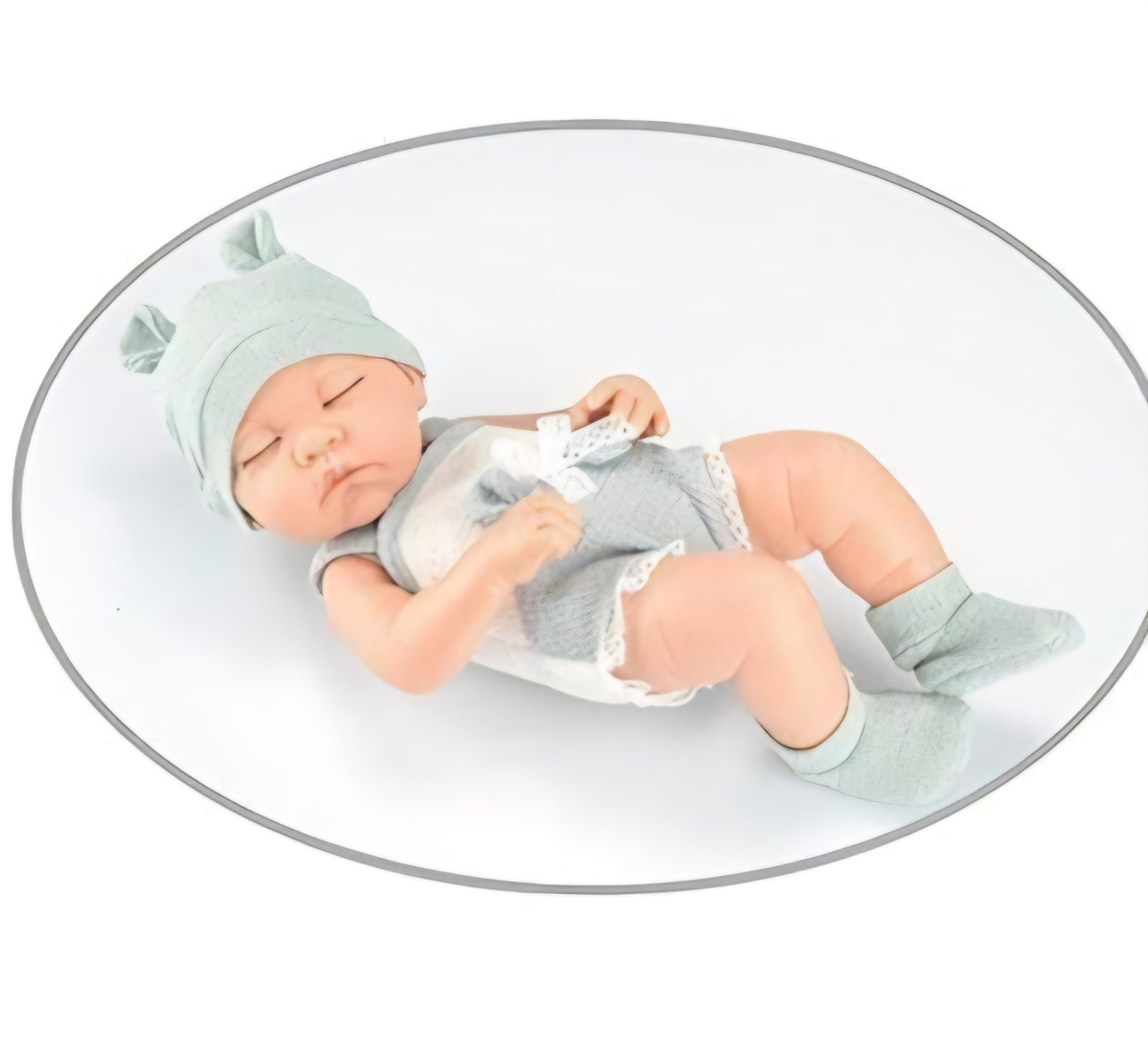 Пупс м’якотілий з одягом, заплющні очі, лялька борн 39 см, 205-1, фото 1