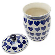 Банка керамічна з кришкою 1 л Серцеве захоплення, фото 4