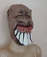 Карнавальна латексна маска чоловіча прикольна Зубастий б/в