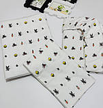 Теплий комплект постільної білизни в дитяче ліжечко з байки/фланелі, фото 3