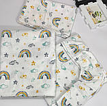 Теплий комплект постільної білизни в дитяче ліжечко з байки/фланелі, фото 7