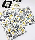 Теплий комплект постільної білизни в дитяче ліжечко з байки/фланелі, фото 8