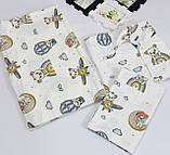 Теплий комплект постільної білизни в дитяче ліжечко з байки/фланелі, фото 9