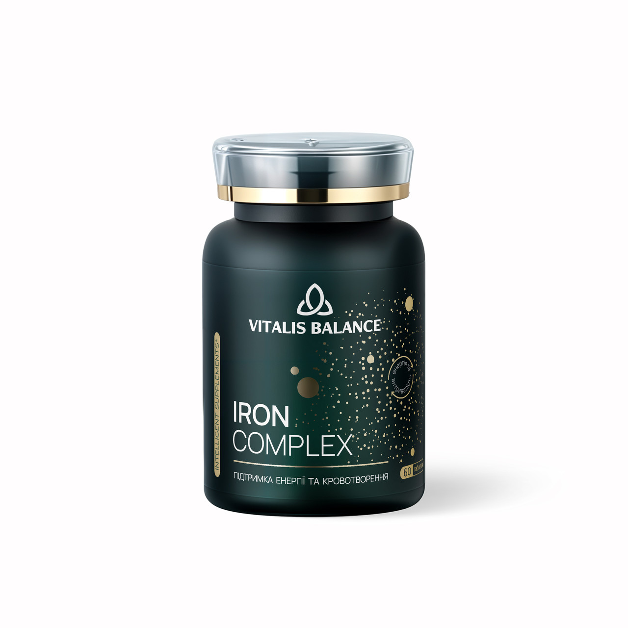 Дієтична добавка Vitalis Balance "Iron Complex" (АЙРОН КОМПЛЕКС), комплекс для кровотворення та енергії 60 таблеток, фото 1