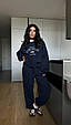 Жіночий спортивний костюм на флісі Модель: 1482-054 Колір: сірий меланж, темно-синій, фото 6