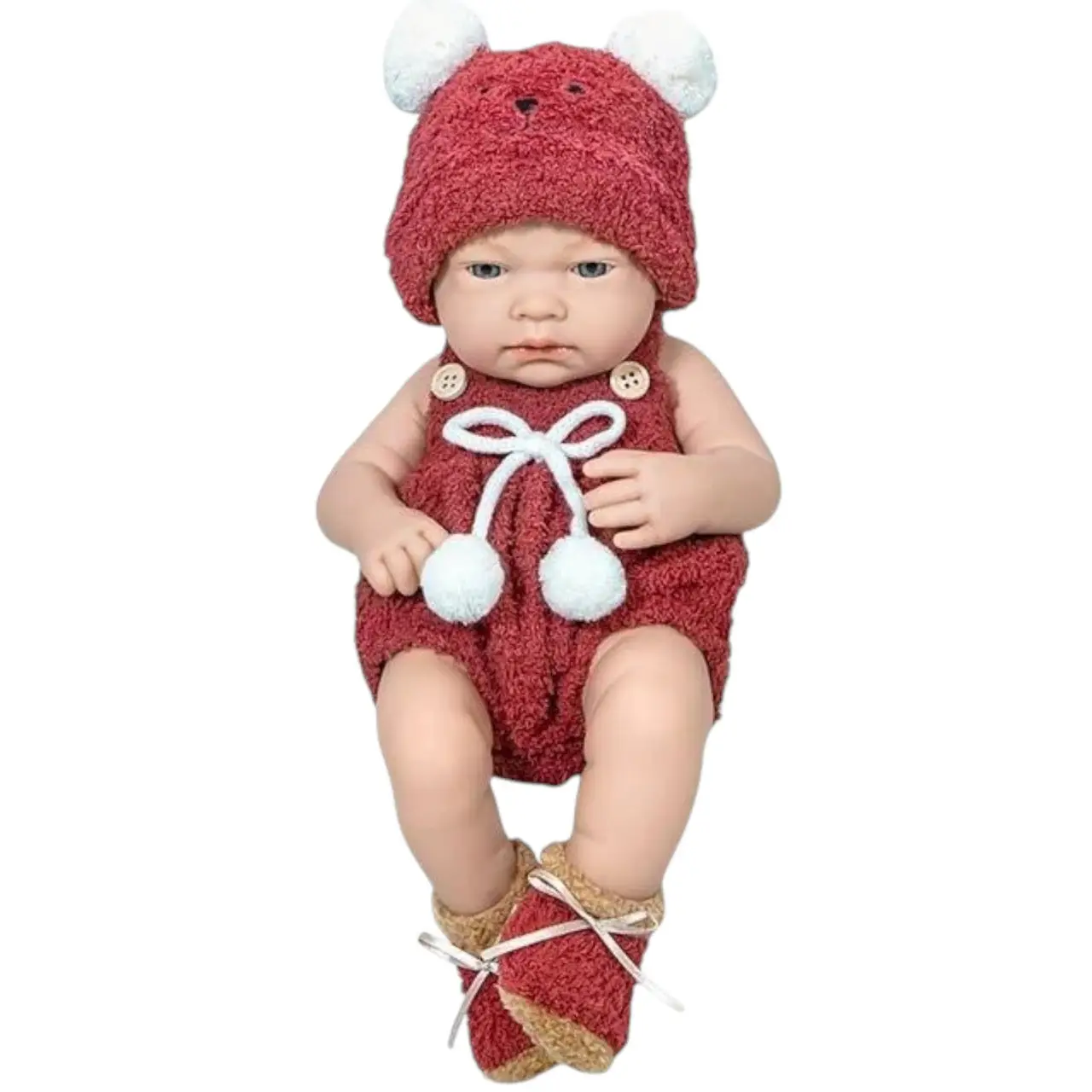 Пупс м’якотілий з одягом, лялька борн 34 см, 8804-2, фото 1