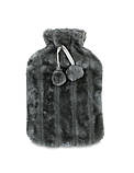 М'яка грілка гумова у плюшевому чохлі 2 л темно-сіра Sternhoff, фото 6