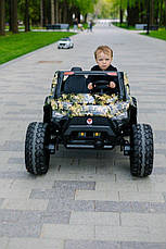 Дитячий електромобіль джип двомісний Bambi M 4170EBLRS-18 (MP3, SD карта, USB, мотори 24V4x76W, акум.2x12V7AH), фото 2
