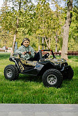 Дитячий електромобіль джип двомісний Bambi M 4170EBLRS-18 (MP3, SD карта, USB, мотори 24V4x76W, акум.2x12V7AH), фото 4