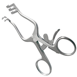 Ранорозширювач гострий із кремальєрою через Weitlaner-Loktite. Довжина 12 см SURGIWELOMED