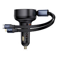 АЗП Baseus Enjoyment Pro Car Charger C+Retractable C & iP Cable 60W black (C00057802111-00), фото 10