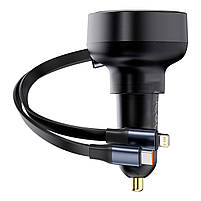 АЗП Baseus Enjoyment Pro Car Charger C+Retractable C & iP Cable 60W black (C00057802111-00), фото 3