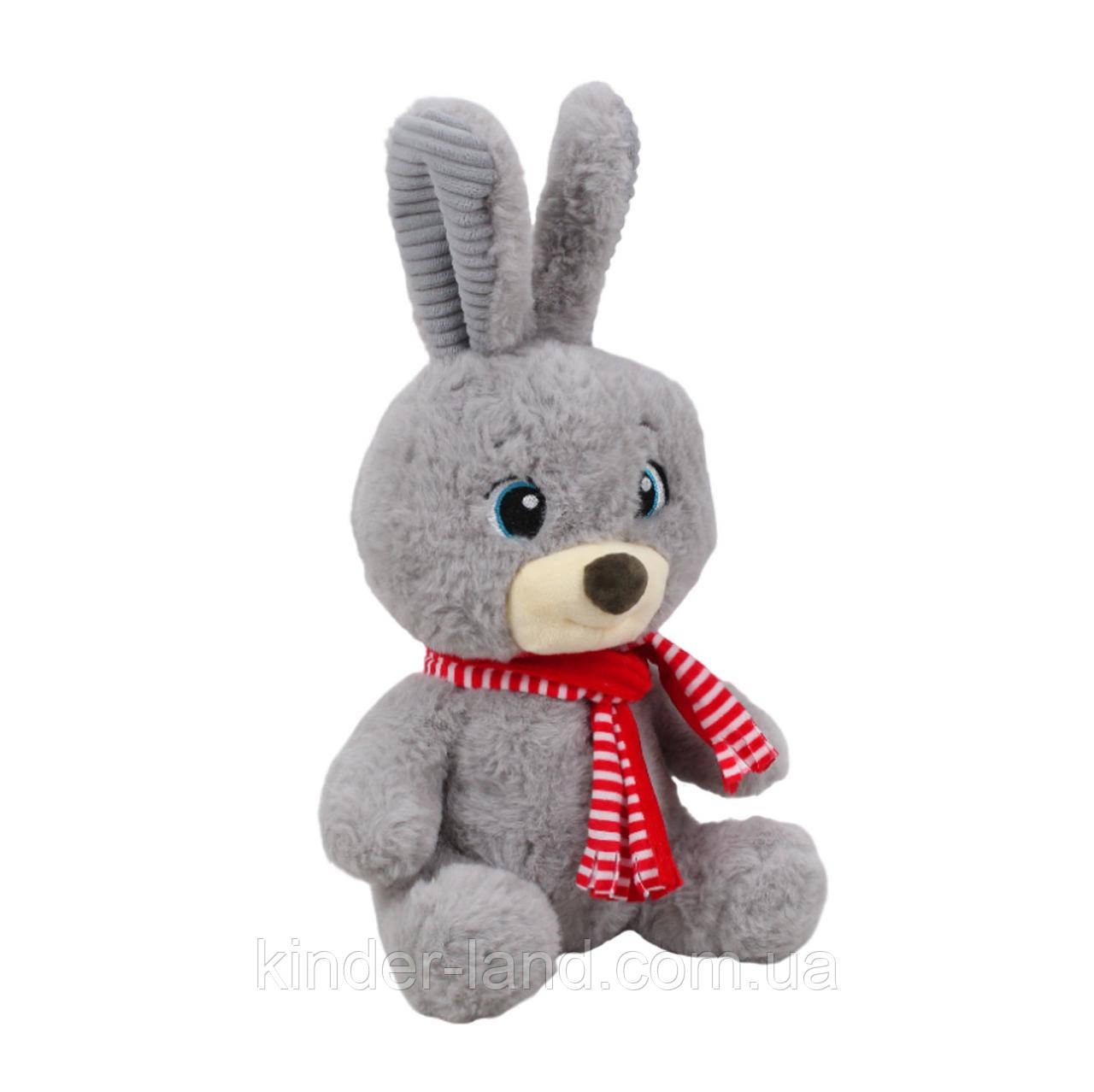 М'яка іграшка Зайчик новорічний, 24 см.