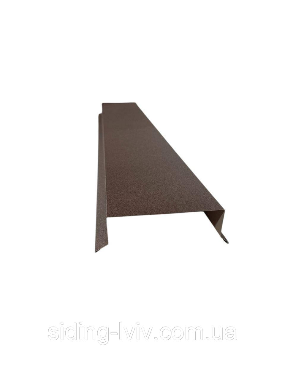 Парапет на забор двухскатний металевий для огорожі металевої, фото 1