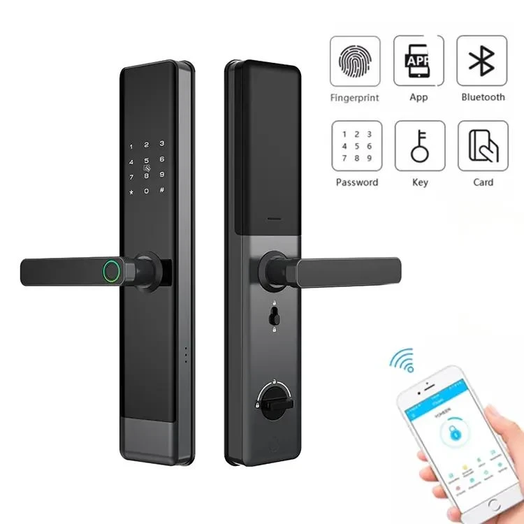 Розумний замок із відбитком пальця, під'єднання до телефона TTLOCK APP BLUETOOTH -FINGERPRINT-PASSWORD-IC CARD-KEY, фото 1