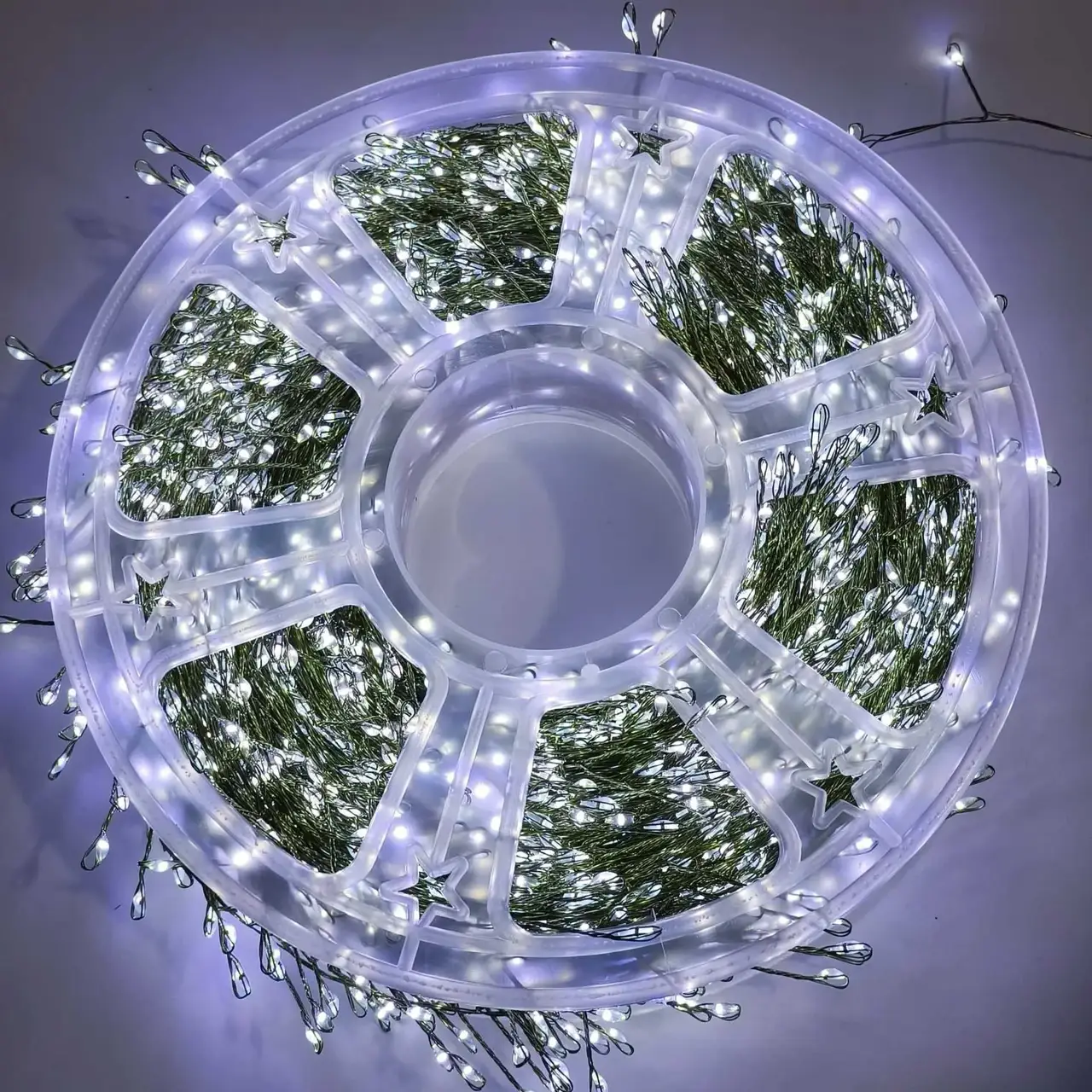 Xmas Гірлянда біла від USB пульт ДК 30m зелений дріт, фото 1