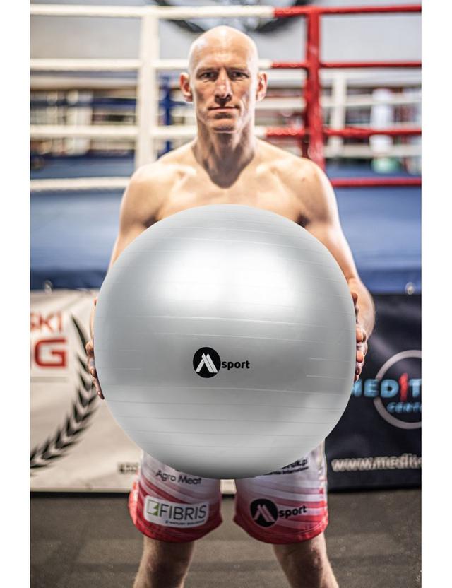 М’яч гімнастичний 65 см сірий