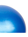 Фітбол (гімнастичний м’яч) 65 см із насосом — для фітнесу, йоги та реабілітації MSport Синій, фото 5