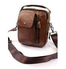 Чоловіча шкіряна сумка Brown, фото 1