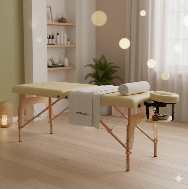 Масажний стіл-лежак 3 сегмента BIANCA 70 см K533, фото 1
