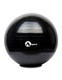 Гімнастичний м’яч 65 см чорний із насосом — для фітнесу, йоги, пілатесу та реабілітації MSport, фото 4