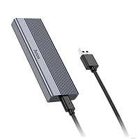 Корпус - кишеня для зовнішнього SSD диску HOCO HB47 USB-A 3.1 M.2 SSD Enclosure 6Gbps сірий