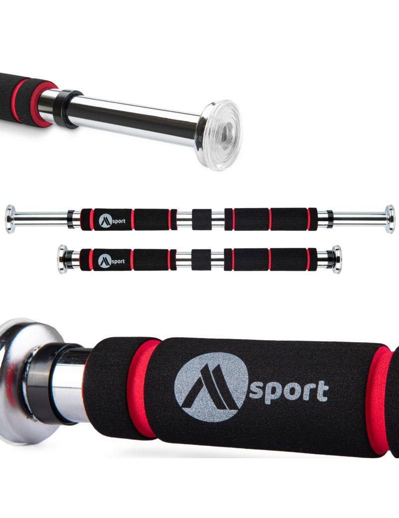 Турнік розпірний у дверний проріз 62–100 см — сталевий, регульований, до 150 кг MSport, фото 1